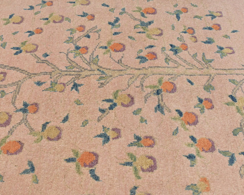 3x5 Soft Pink Kuba Afghan Hand Knotted Wool Area Rug